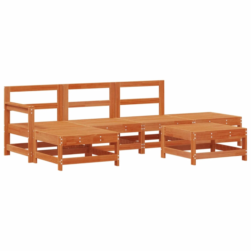 Set Lounge da Giardino 6 pcs Marrone Cerato