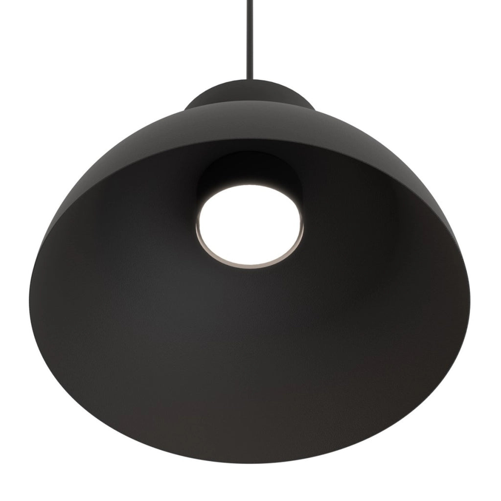 Lampada a sospensione LUNARO in acciaio nero opaco