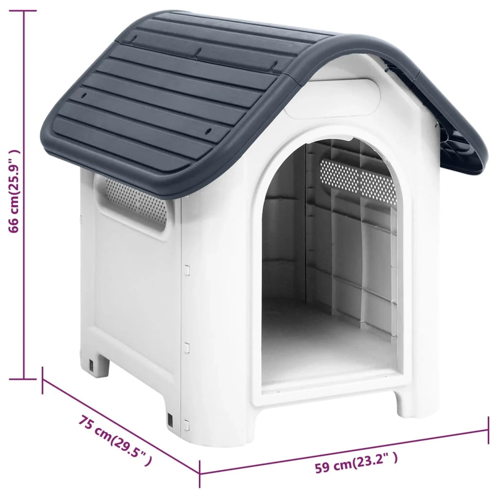 Cuccia per cani 59 x 75 x 66 cm Polipropilene grigio 02_0043448
