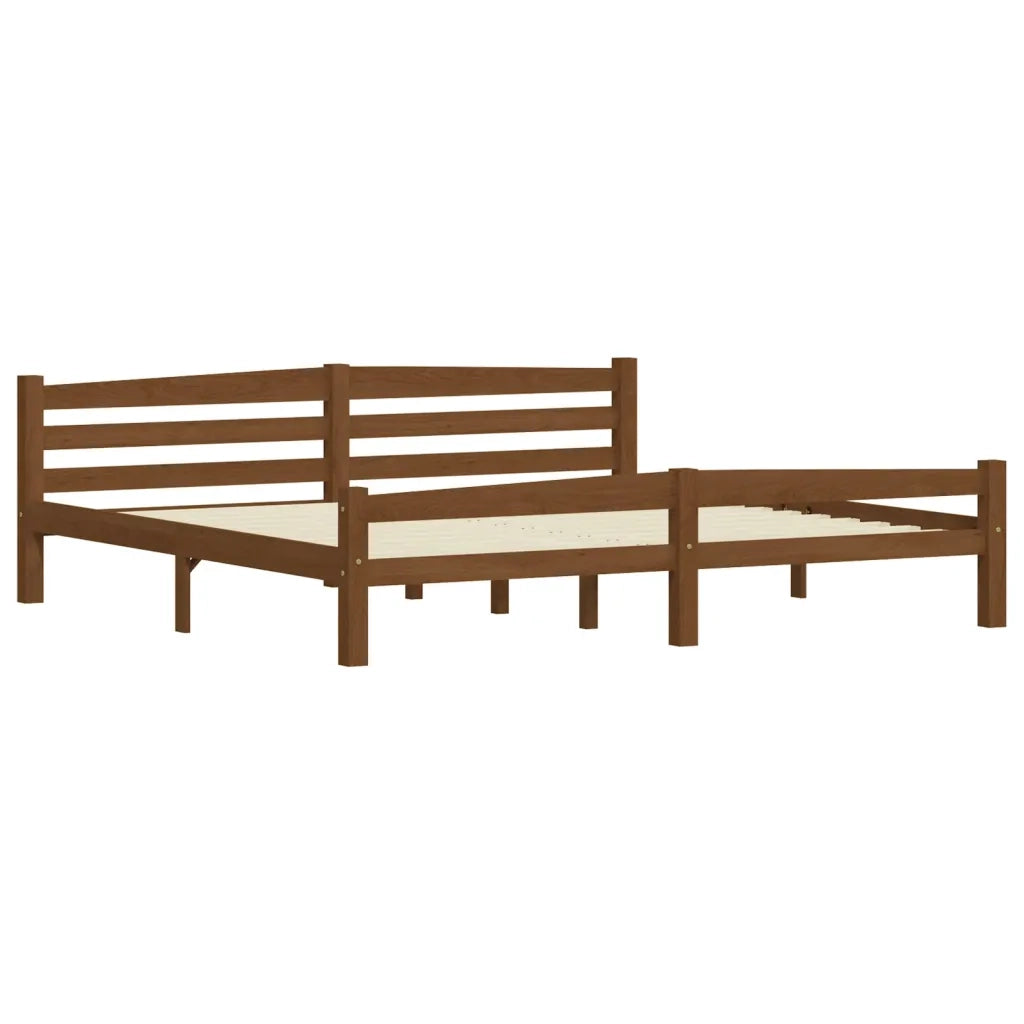 Giroletto senza Materaso Ambrato in Legno Massello 200x200 cm 322081