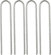 Anchetti per trampolino 30 cm (12 pollici) - set da 4 - acciaio zincato - a forma di U - per tende, trampolini e cancelli