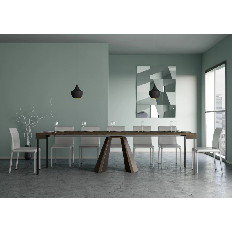 Consolle allungabile 90x40/300 cm Diamante Evolution telaio Orso - Noce