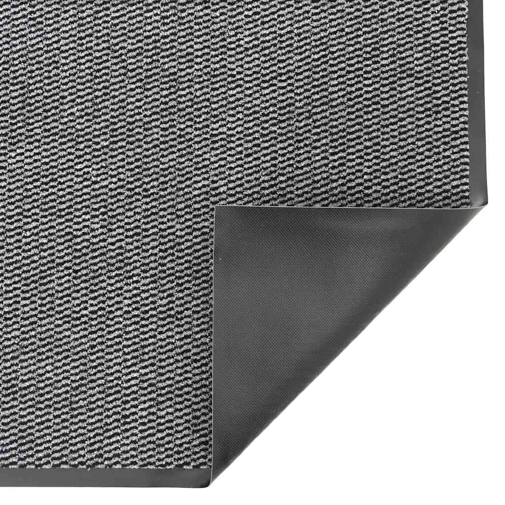 Zerbino antiscivolo resistente per ingresso 90 x 120 cm assorbe umidità e sporco stile moderno realizzato in PP antracite 02_0058098