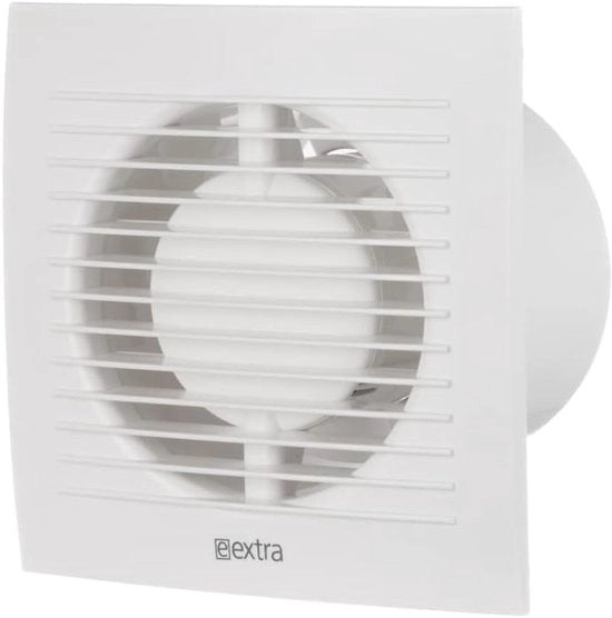 Ventilatore per bagno 100 mm di diametro - ventilazione silenziosa per bagno e toilette - impermeabile - in plastica bianca