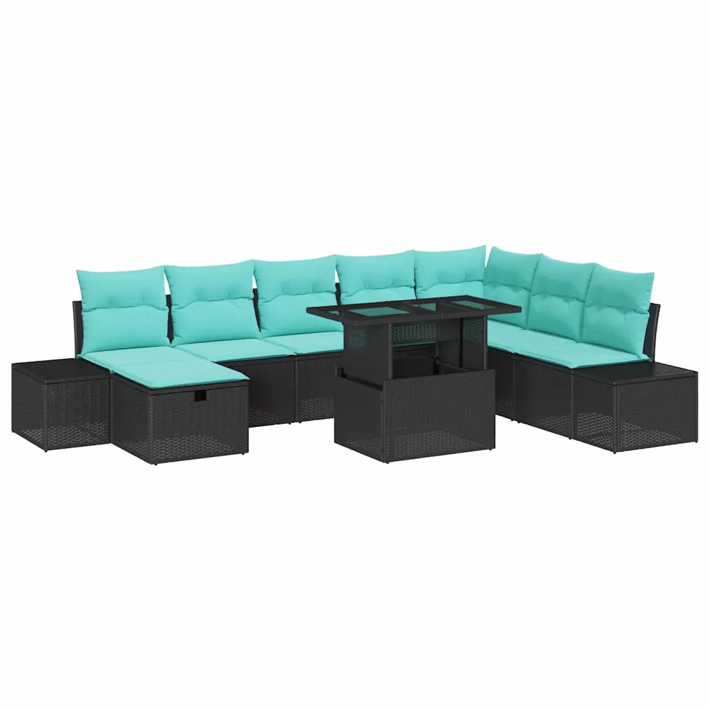 Set Divano da Giardino 9 pz polyrattan 3359903