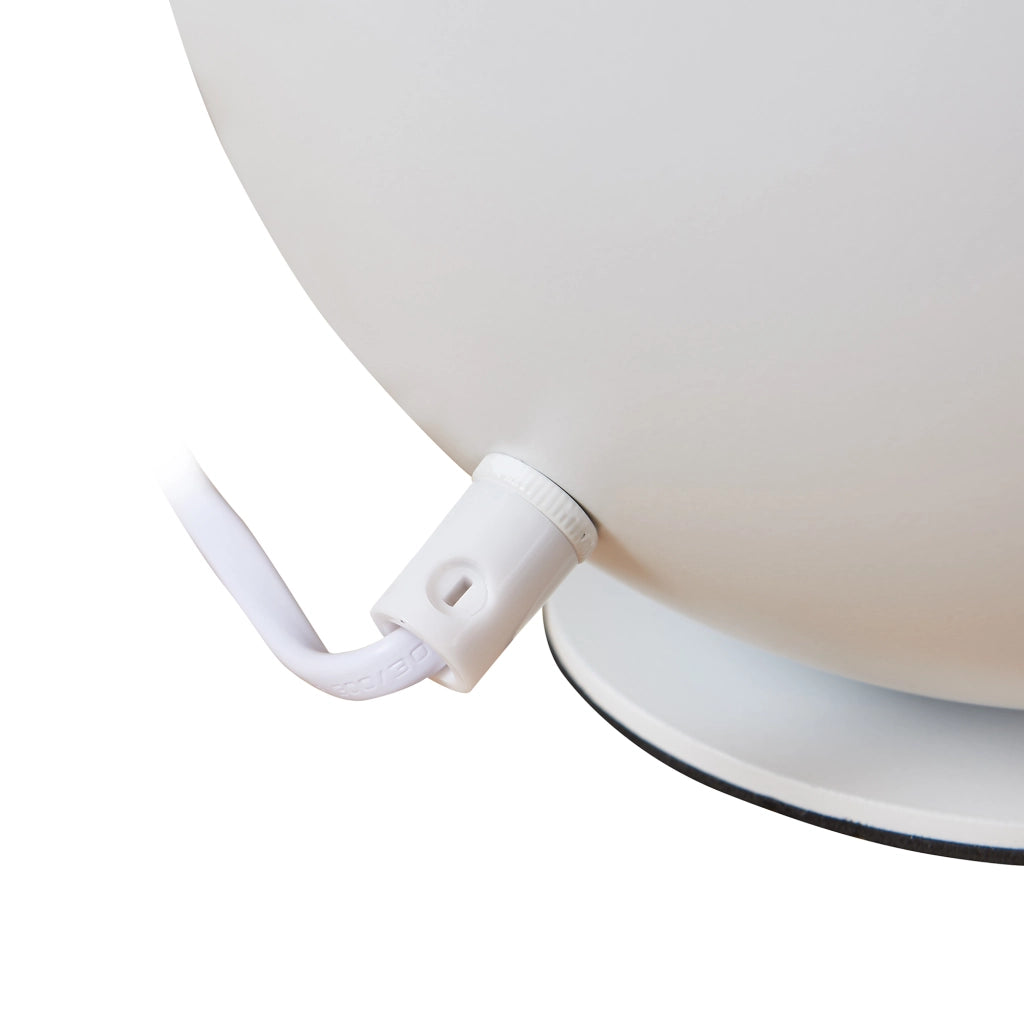 Lampada da Tavolo Lukkodso in Metallo Lampada Semisferica da Comodino Ø20 x 20 cm - Bianco lux.pro