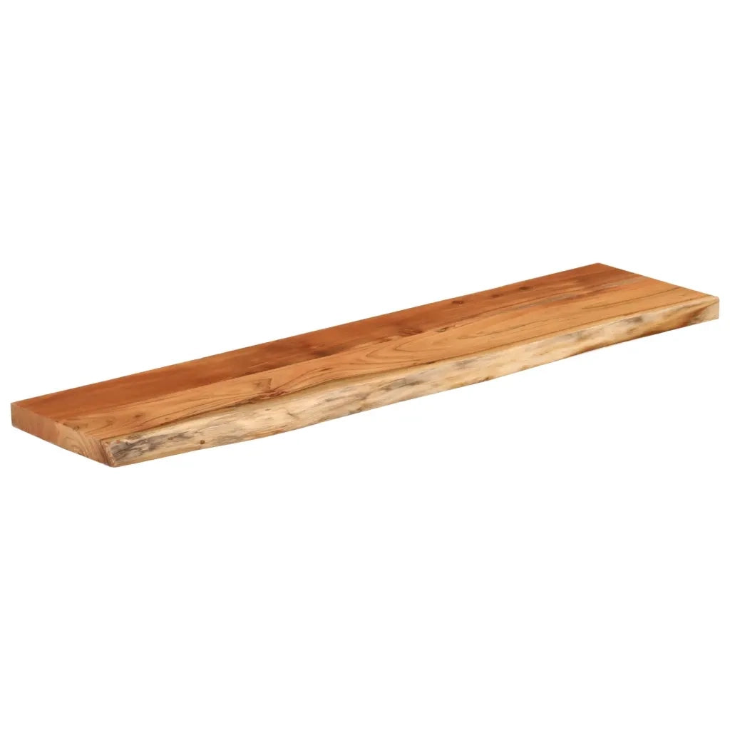 Mensola Muro 120x30x3,8cm Rettangolare Legno Acacia Bordi Vivi 370290