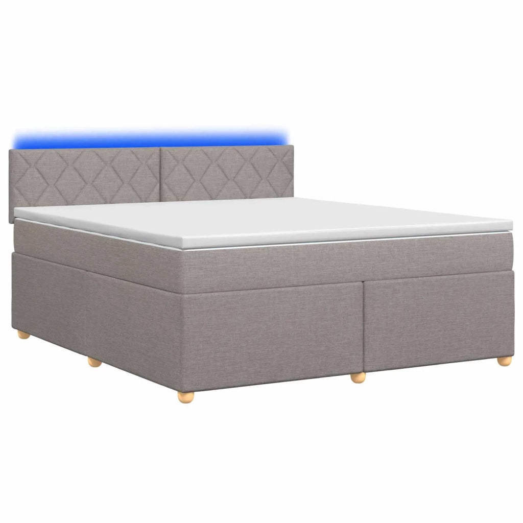 Letto box spring con materasso Tortora 180 x 200 cm Tessuto 3452489