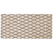 Tappeto tappetino Beige Con Nero 80 x150 cm  Motivo Geometrico Moderno