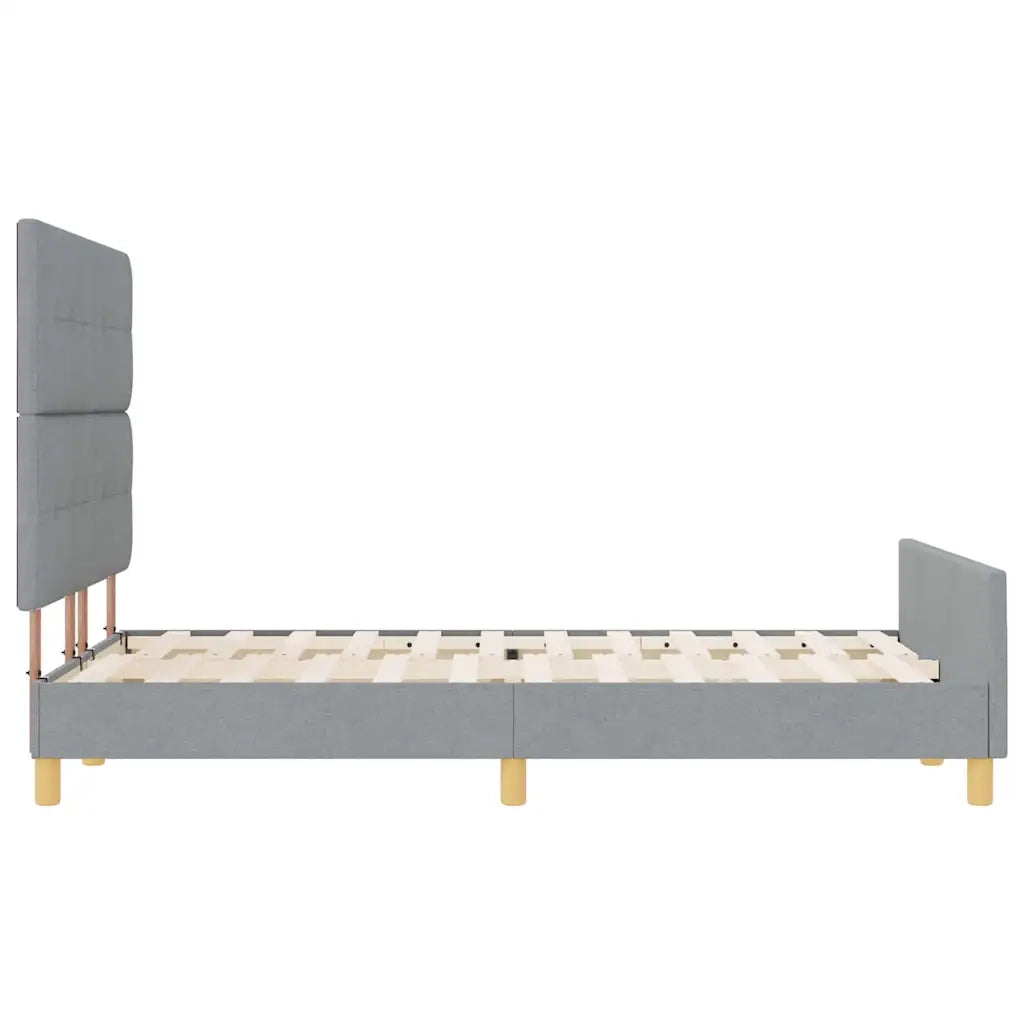 Struttura del letto Grigio chiaro 140 x 190 cm Tessuto 3344725