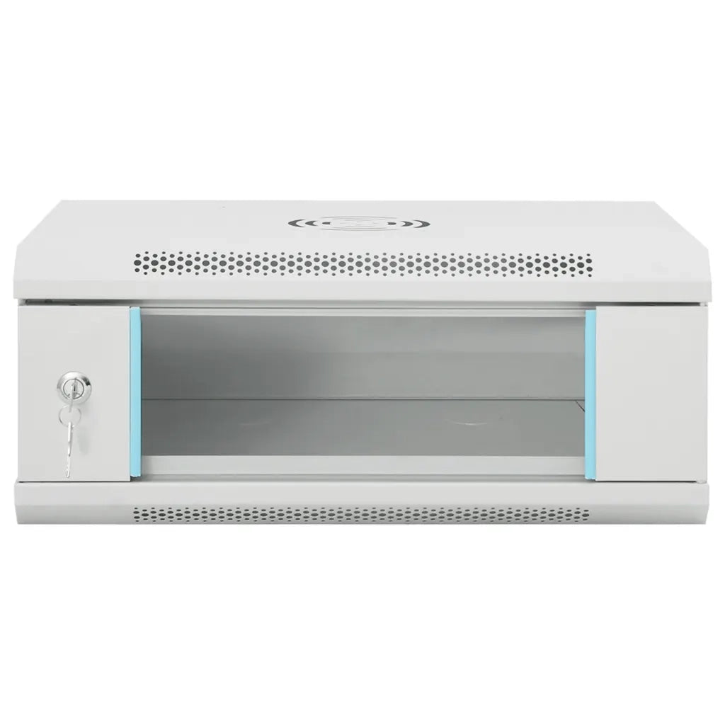 vidaXL Armadietto di Rete a Parete 4U da 19" IP20 53x40x21 cm