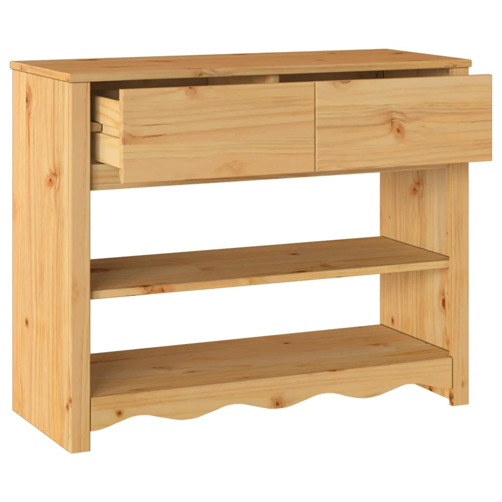 Tavolo Consolle | Tavolo d'Ingresso Drammen Rovere 89,5 x 37 x 73 cm Pino massello