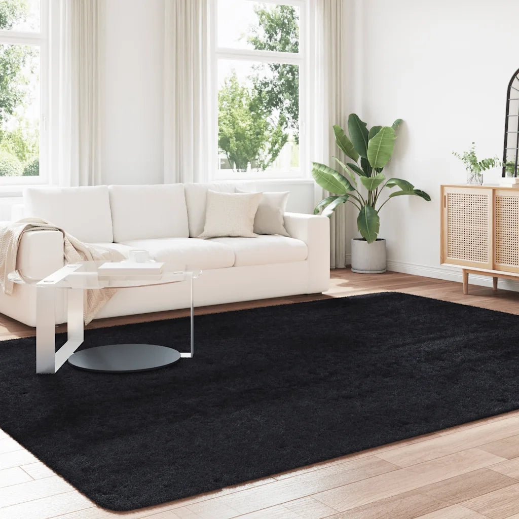 Tappeto del soggiorno | Tappeto Shaggy a Pelo Lungo NAVARRA Nero 240x340 cm poliestere