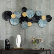 Decorazione da parete 3D in metallo 121×53 cm oro