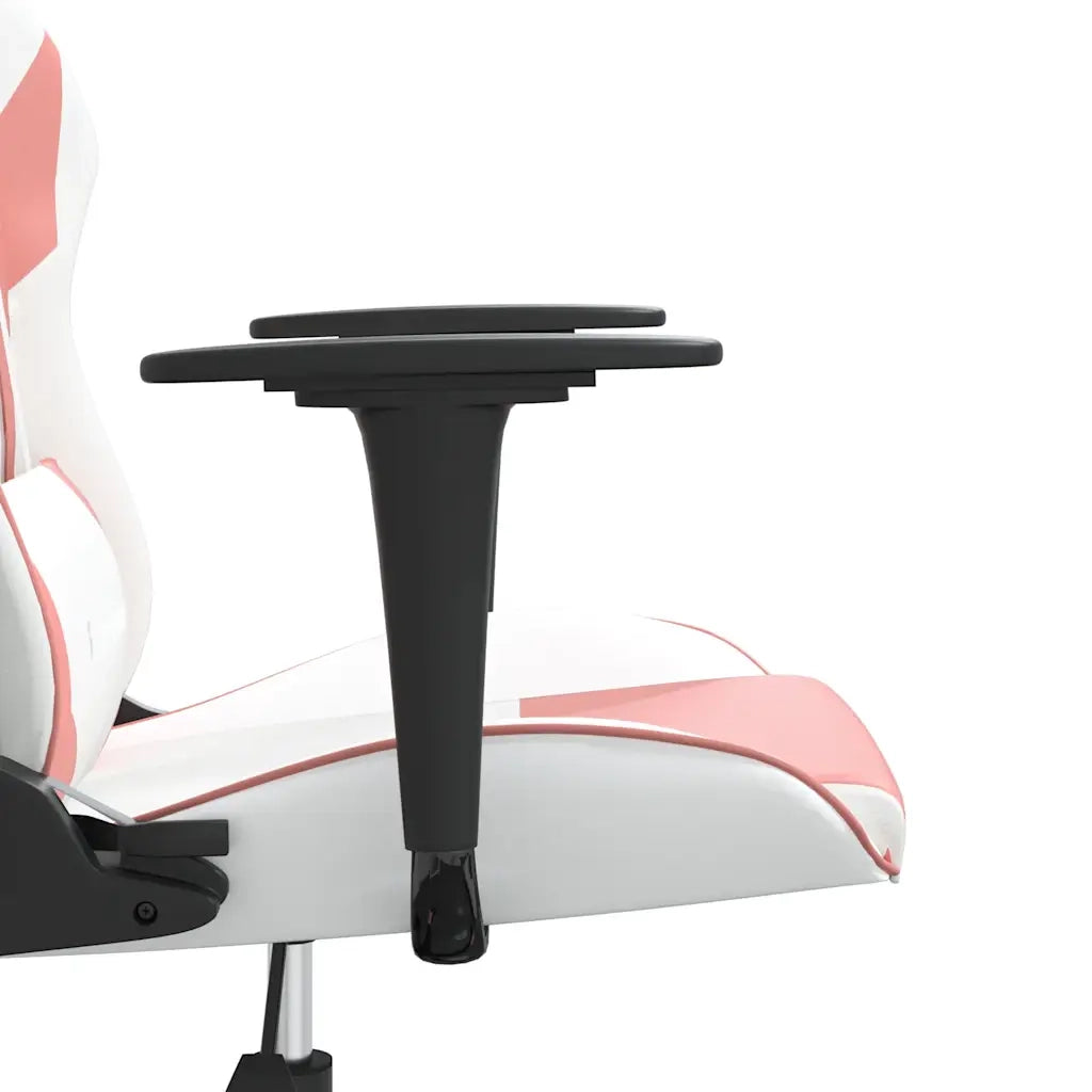 Sedia da Gaming | Sedia da e-sports Bianco e Rosa in Similpelle