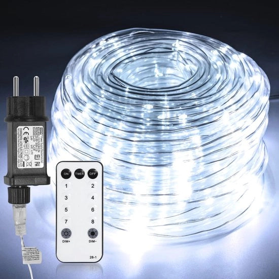 Luminaria LED Decorativa 10m, IP65, Comando Remoto, Regolabile, 8 Modalità di Luce per Interno e Esterno
