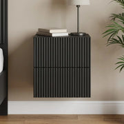 Mobiletto da notte a muro con cassetto Nero 33 x 34,5 x 40 cm 898467