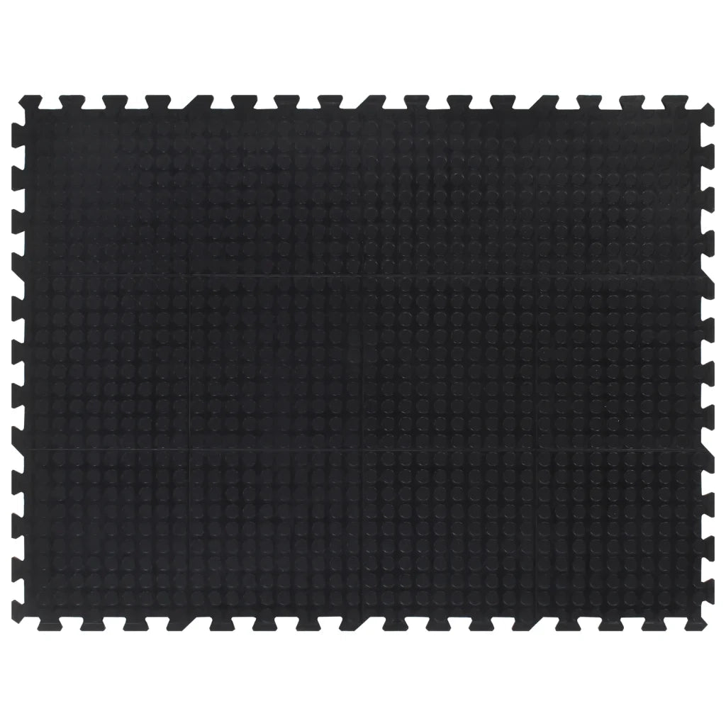 Piastrella per Pavimenti in Gomma Nera 12 mm 90x120 cmcod mxl 86794