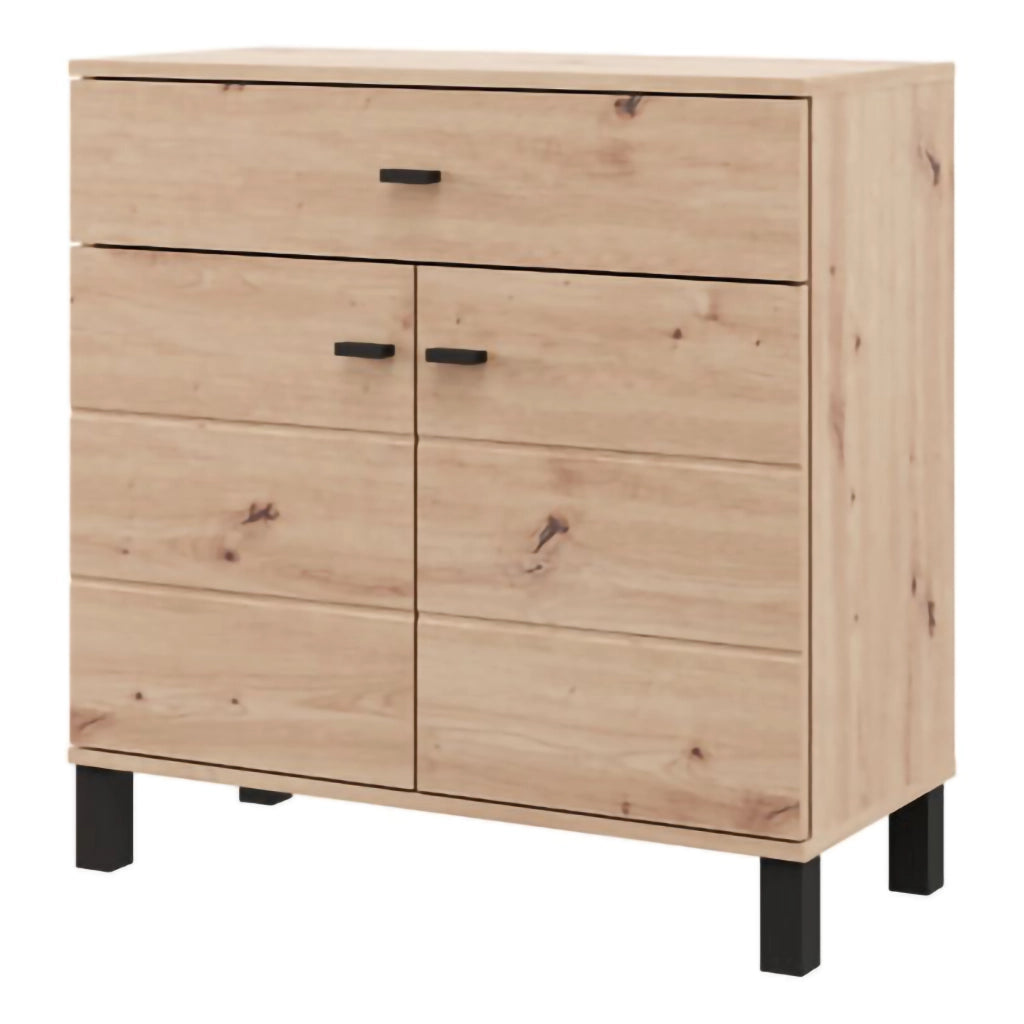 Madia Pisac, Credenza un Cassetto, 77x35x78h cm Marrone Rovere Nodi