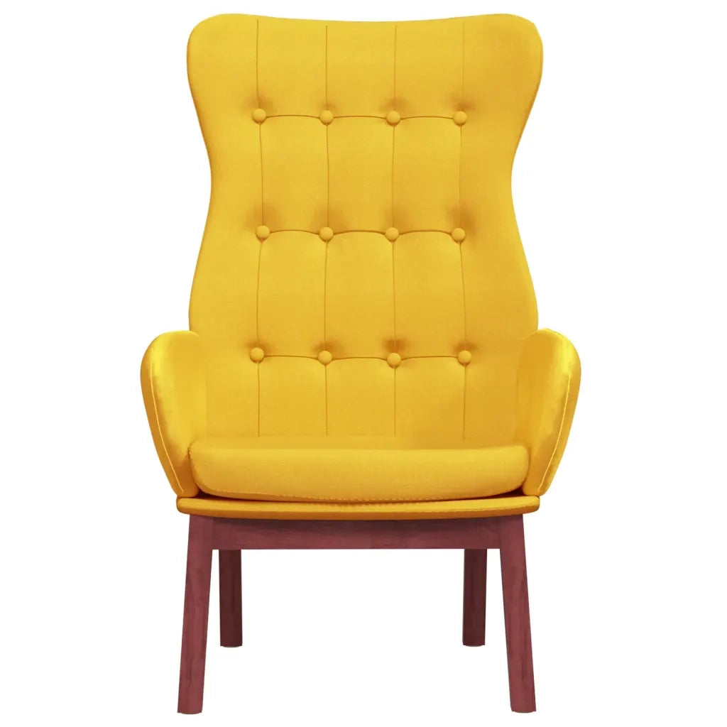 Poltrona Relax Giallo Senape in Tessuto 341275