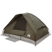 Tenda da Campeggio | Tenda Familiare a Cupola per 4 Persone Marrone Impermeabile
