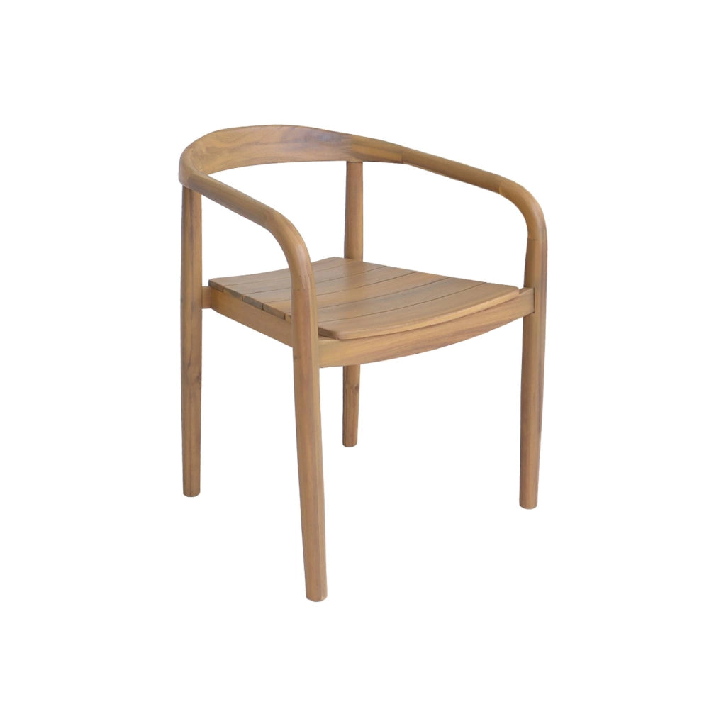 Set tavolo da giardino in legno di acacia con 6 sedie, marrone