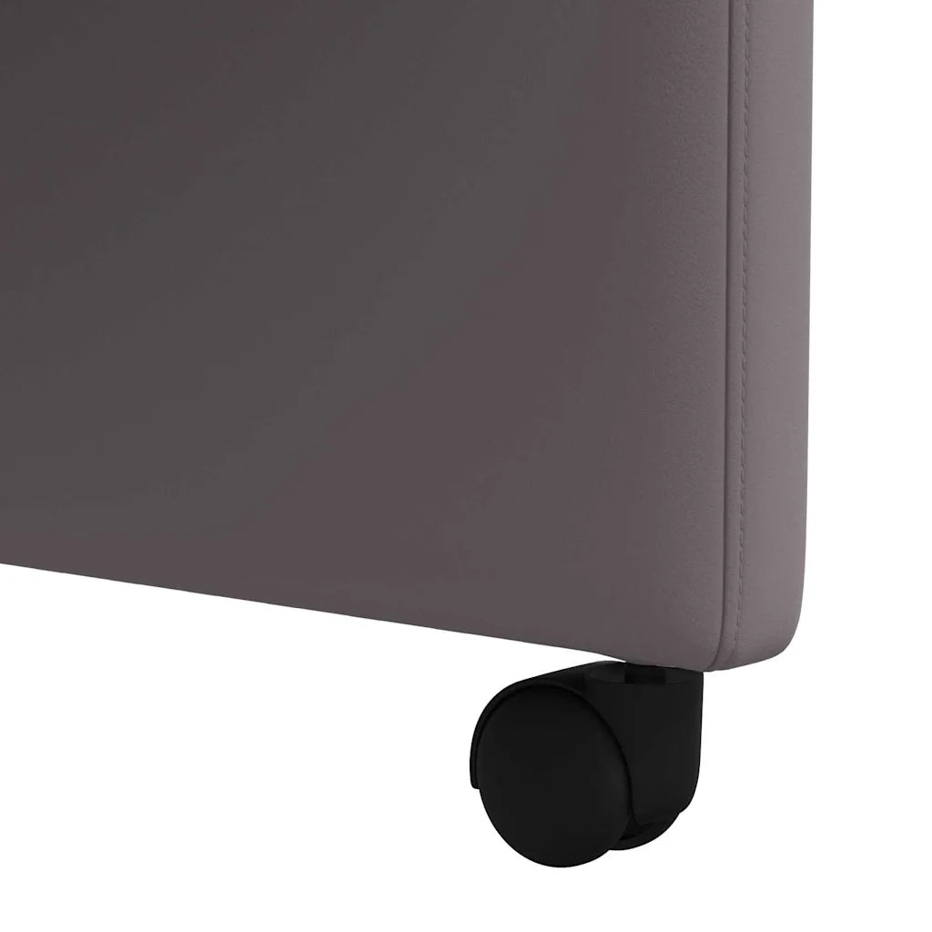 Sedie da Pranzo con Ruote 2 pcs Grigio 58 x 65 x 98 cm 42017886