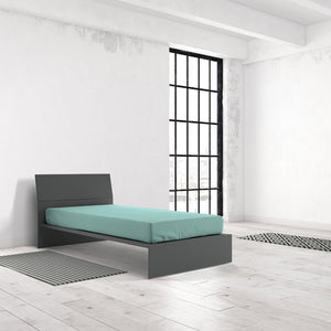 Lenzuolo Sotto con Angoli ed Elastico Tinta Unita Verde Acqua Matrimoniale Maxy