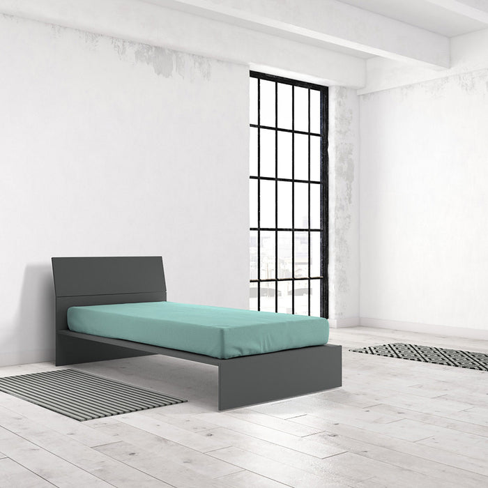 Lenzuolo Sotto con Angoli ed Elastico Tinta Unita Verde Acqua Matrimoniale Maxy