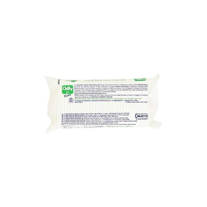 SET 12 CONFEZIONI DI CHILLY SALVIETTE INTIME 12 PZ FRESCHEZZA