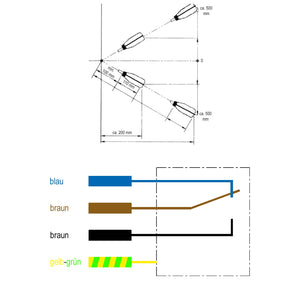 Interruttore a galleggiante antitrabocco per laghetti con cavo da 5m