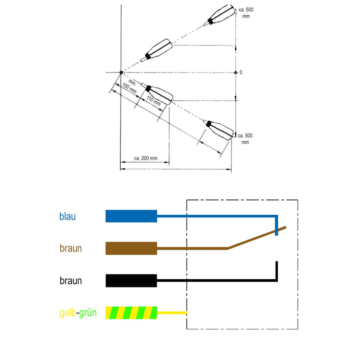 Interruttore a galleggiante antitrabocco per laghetti con cavo da 5m