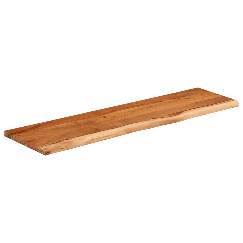 Mensola Muro 110x30x3,8cm Rettangolare Legno Acacia Bordi Vivi 370289