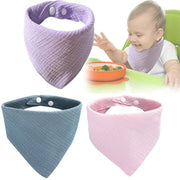 Set di tre fasce per neonati 3-pack Faccia quadrata 4 strati Super assorbenti Fazzoletti per neonati Fazzoletti per bambini Ragazzo Ragazza