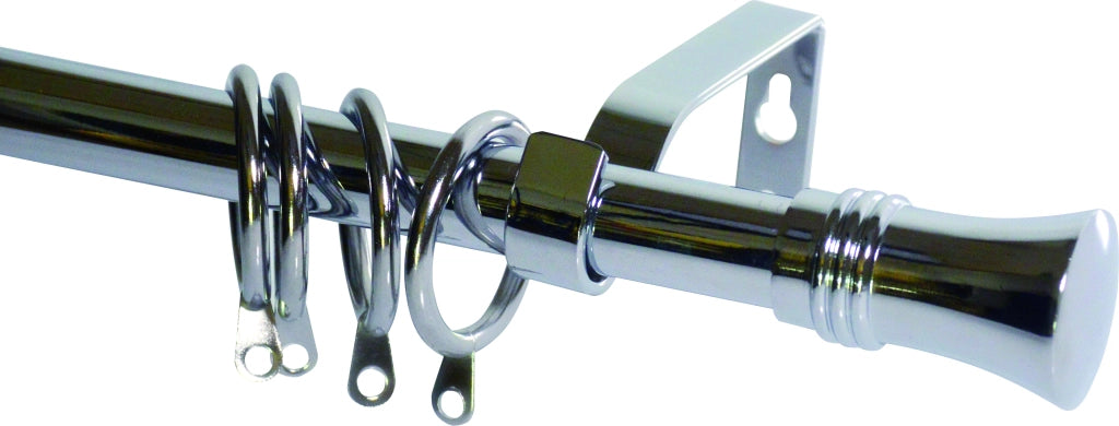 Utilia BASTONE PER TENDE CORONA Estensibile cm. 71÷122 col. Acciaio