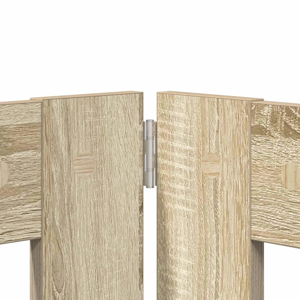 Cancello per cani pieghevole con supporti 4 pz Rovere Sonoma 892032