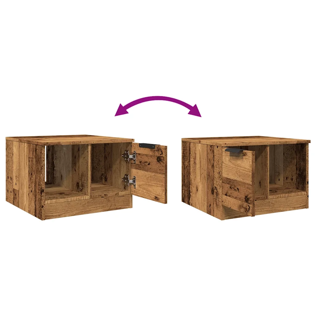 vidaXL Tavolino da Salotto Legno Antico 50x50x36 cm Legno Multistrato