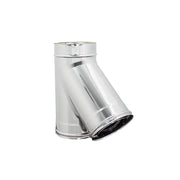 Raccordo inox di 100 - de 150 mm a y braga a 135° doppia parete