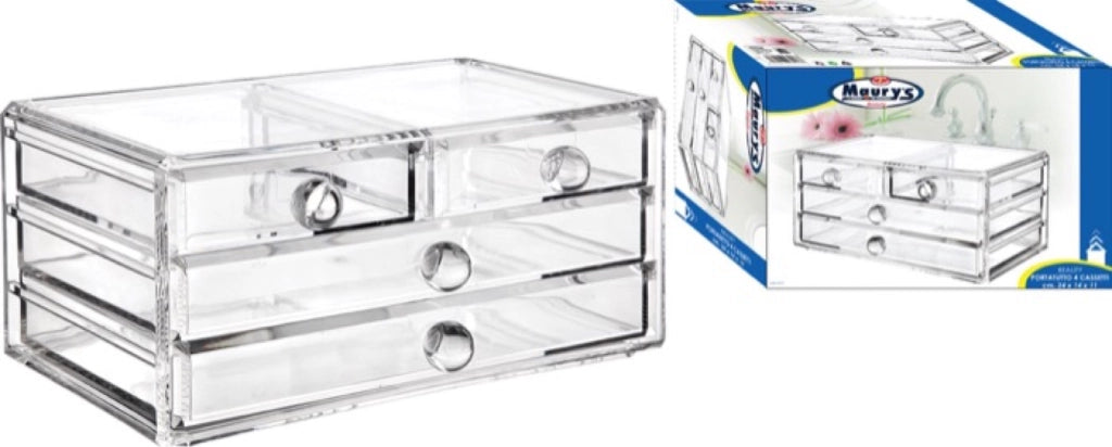 MAURY'S BEAUTY PORTATUTTO MULTIUSO 4 CASSETTI 24 X 14 X 11 CM