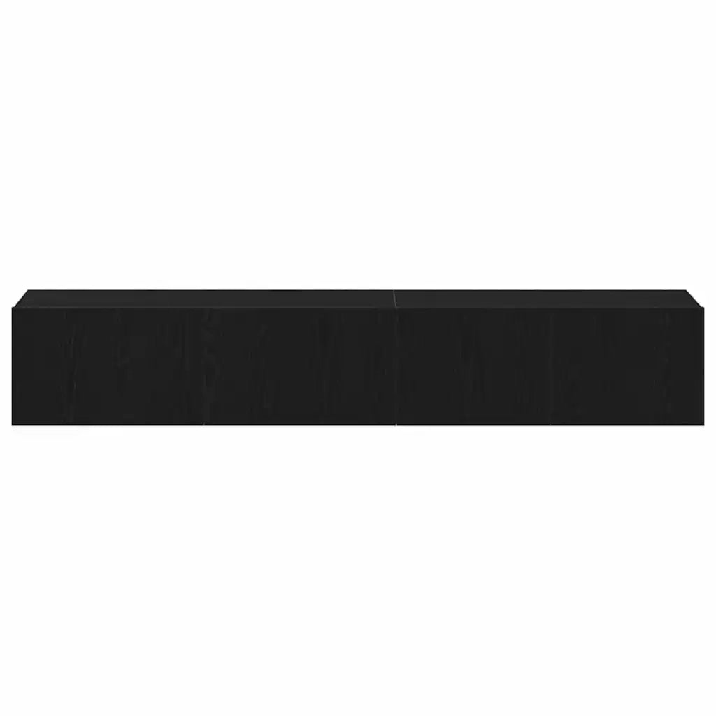Set mobile TV 2 pcs Rovere Nero Legno multistrato 3333055