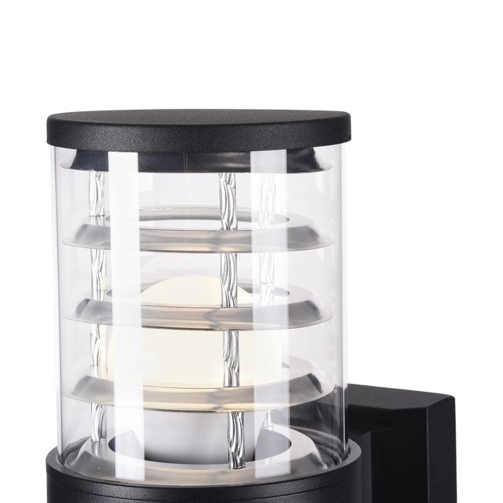 Lampada Da Parete Moderna Da Esterno Alluminio Nero 1 Luce E27 60W Ip54