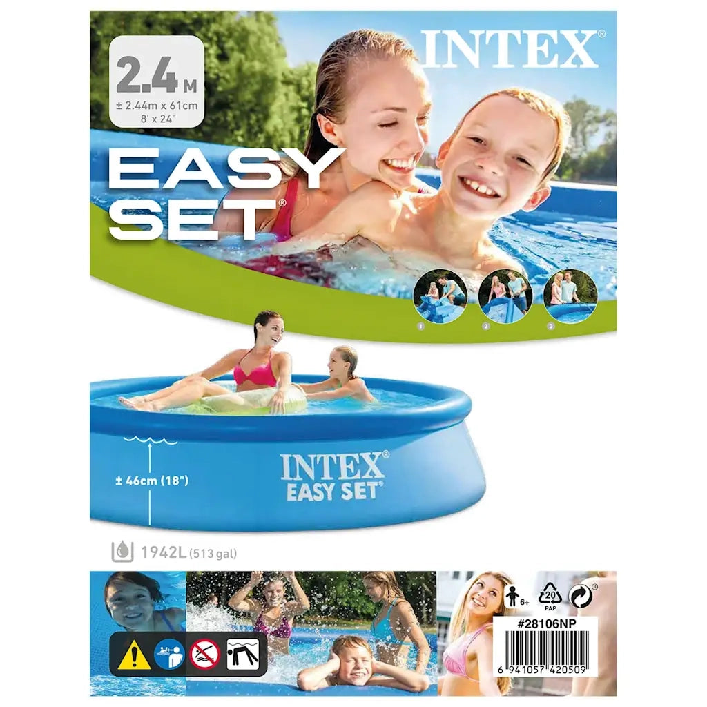 INTEX Piscina Easy Set 244x61 cm PVC 3202881