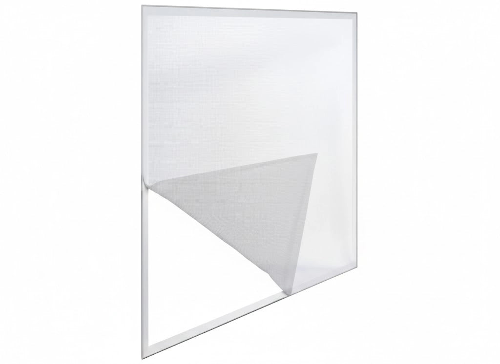 ZANZARIERA PER FINESTRE IN POLIESTERE CON NASTRO VELCRO 2 TELI- - cm.150x130 - bianca - 4 pezzi SANGIORGIO