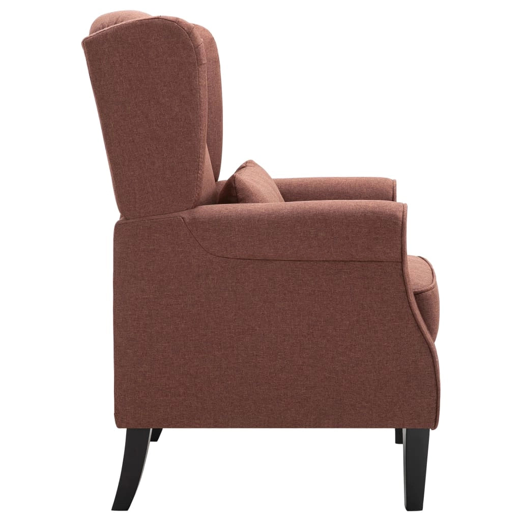 Poltrona sedia seduta lounge divano club di design soggiorno tessuto marrone 1102205/3