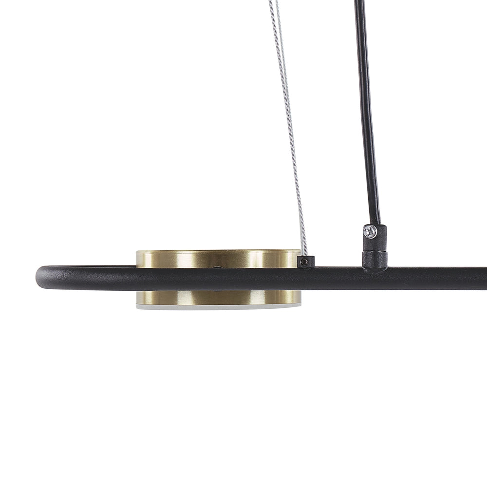 Lampada a sospensione in ottone Nero in acciaio luci a LED integrate a 4 luci illuminazione a binario a sospensione cucina industriale