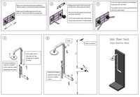 Doccia Giardino da Parete con Miscelatore e Doccetta Sined Arborea Nera