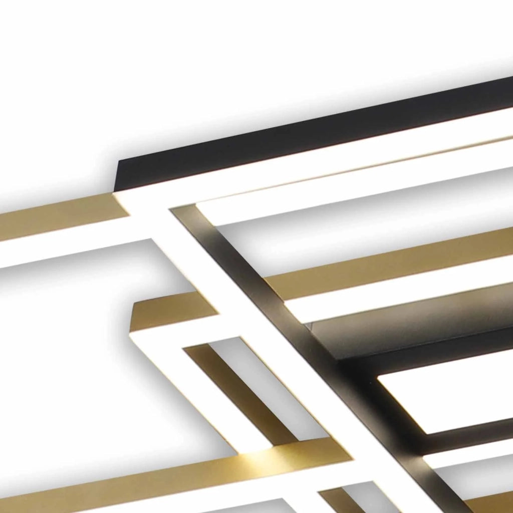 LÚZETE - PLAFONIERA LED REGOLABILE 54 W NERO/ORO ATTICUS
