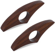 Sostegno per libri in legno di noce - 2 pezzi - Design elegante - Sostenibile - Duraturo - Registrazioni per libri in legno di noce - Regalo per appassionati di libri
