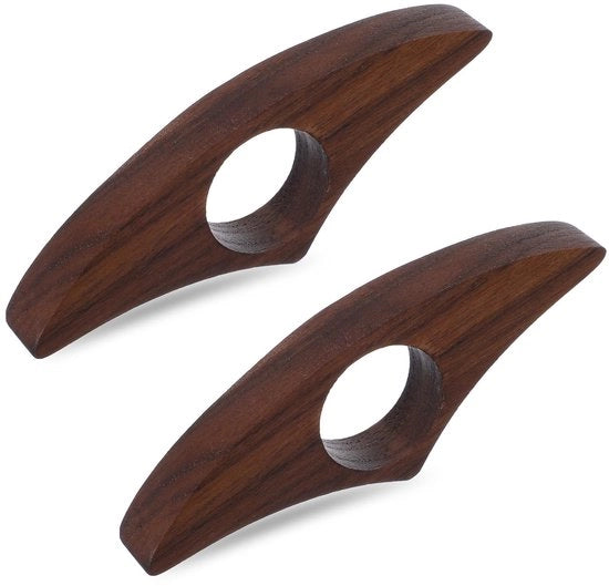 Sostegno per libri in legno di noce - 2 pezzi - Design elegante - Sostenibile - Duraturo - Registrazioni per libri in legno di noce - Regalo per appassionati di libri