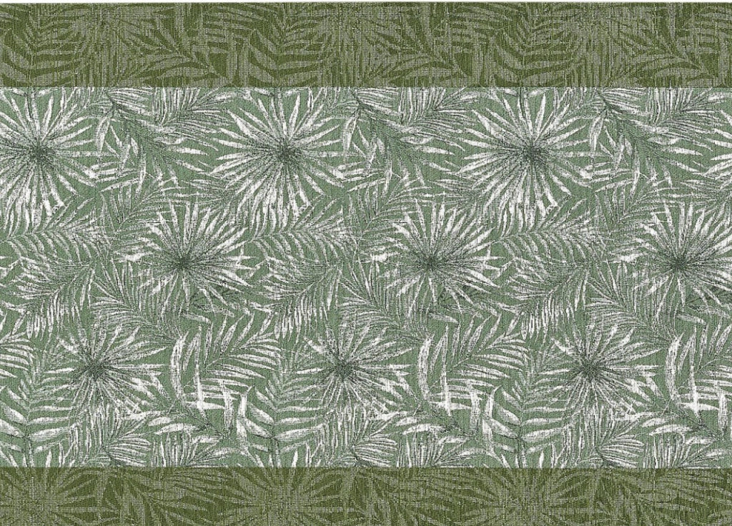 Tappeto Passatoia Cucina Corsia Retro Antiscivolo Disegno Malesia By Suardi - 55x115 - Verde